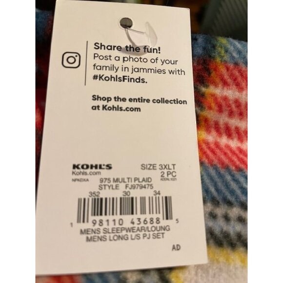 Jingle Bell Rock Pajama Top & Jogger Pajama Bottoms Set 3XLT (3737) - Picture 6 of 6